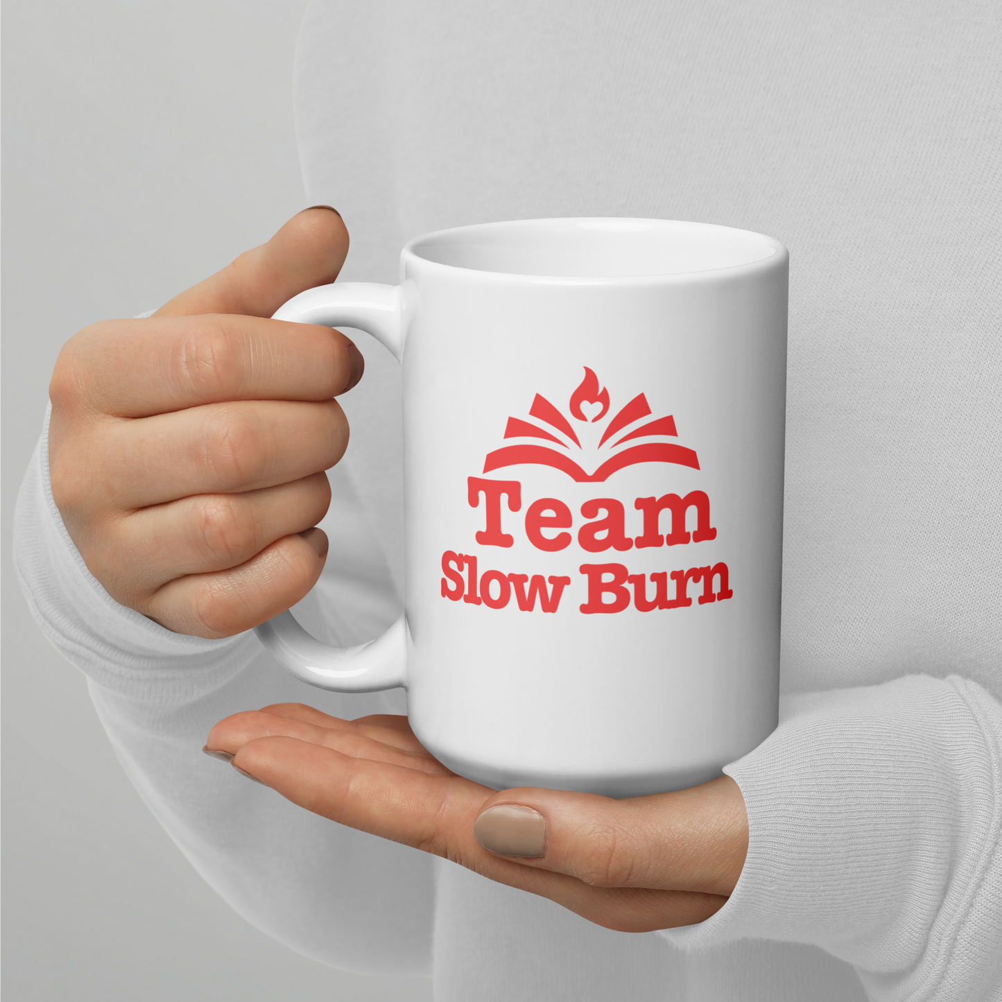 White glossy mug